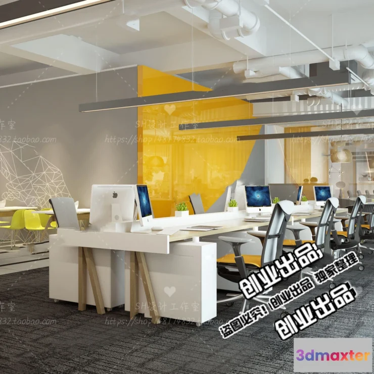 1123334 - 3D OFFICE INTERIOR (VRAY) - WORKSPACE 3D SCENES - 039
