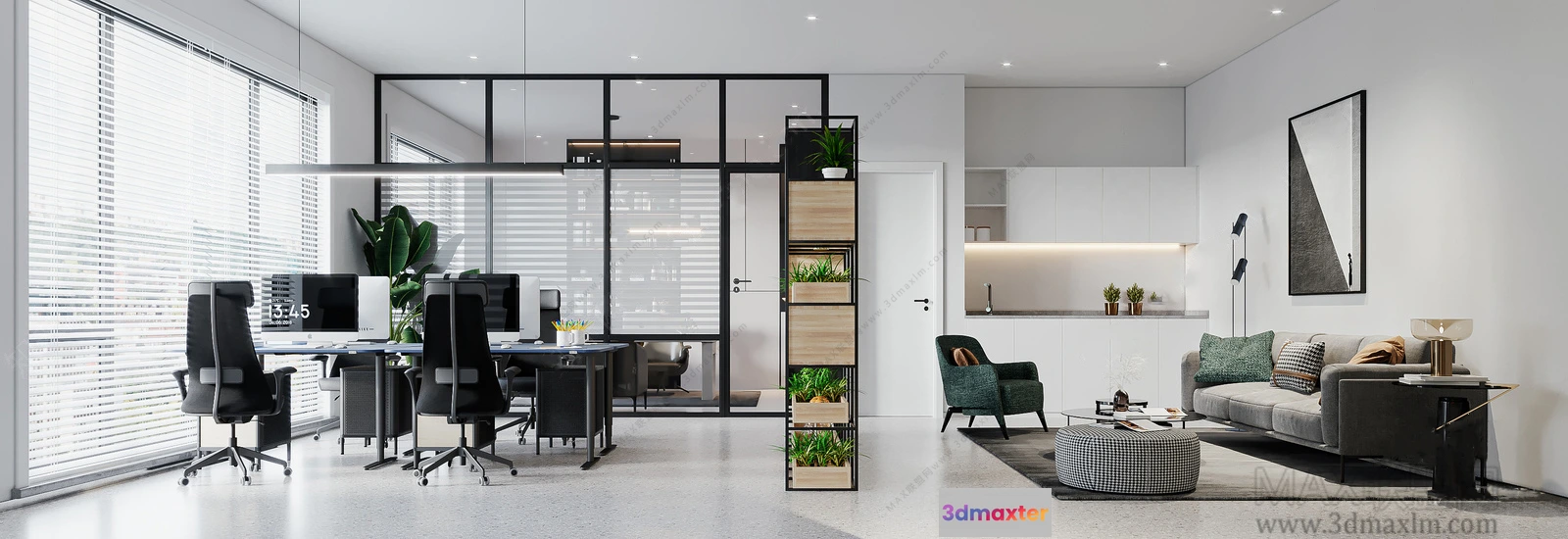 1123342 - 3D OFFICE INTERIOR (VRAY) - WORKSPACE 3D SCENES - 043