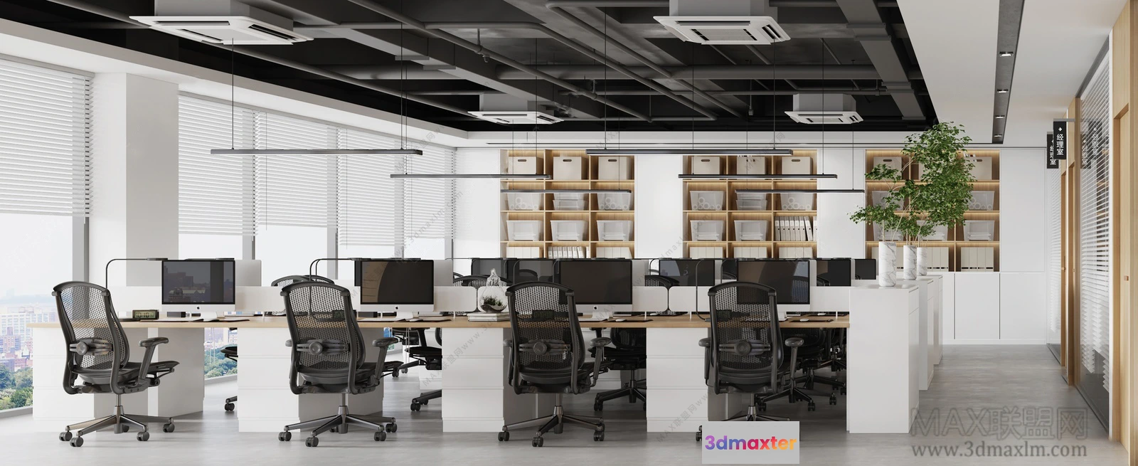 1123364 - 3D OFFICE INTERIOR (VRAY) - WORKSPACE 3D SCENES - 054