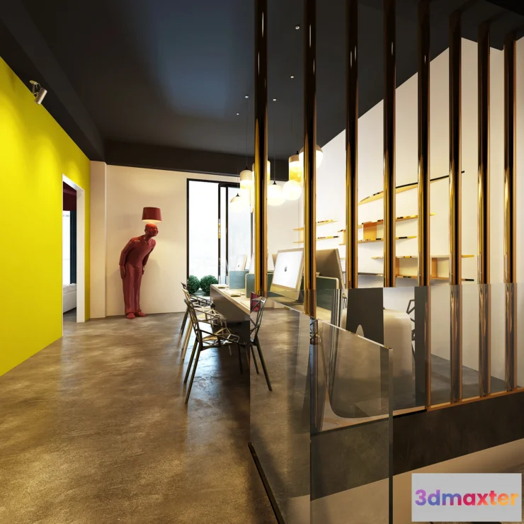 1123384 - 3D OFFICE INTERIOR (VRAY) - WORKSPACE 3D SCENES - 064