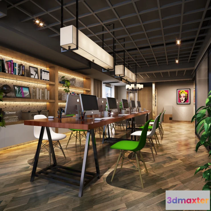 1123396 - 3D OFFICE INTERIOR (VRAY) - WORKSPACE 3D SCENES - 070