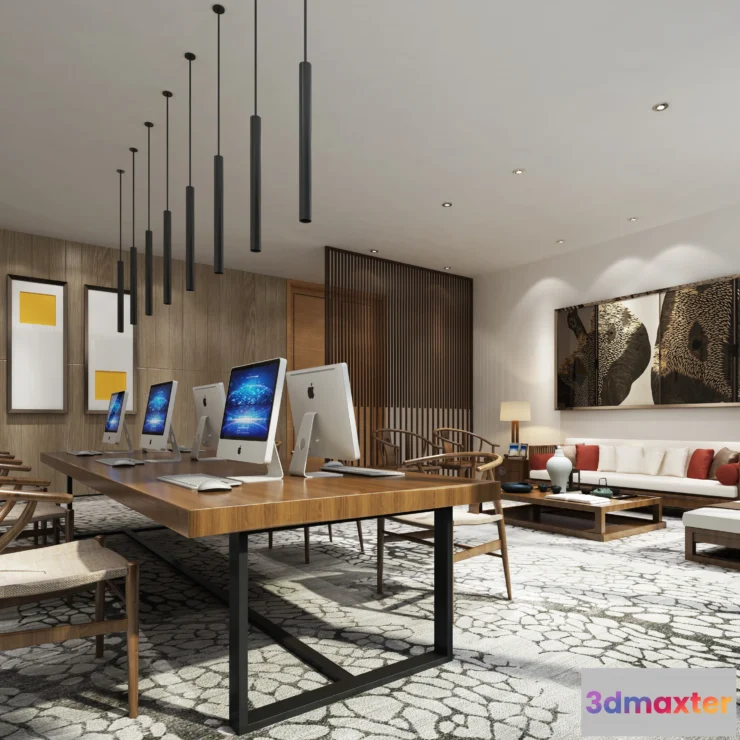 1123400 - 3D OFFICE INTERIOR (VRAY) - WORKSPACE 3D SCENES - 072