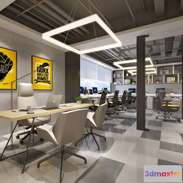 1123416 - 3D OFFICE INTERIOR (VRAY) - WORKSPACE 3D SCENES - 080