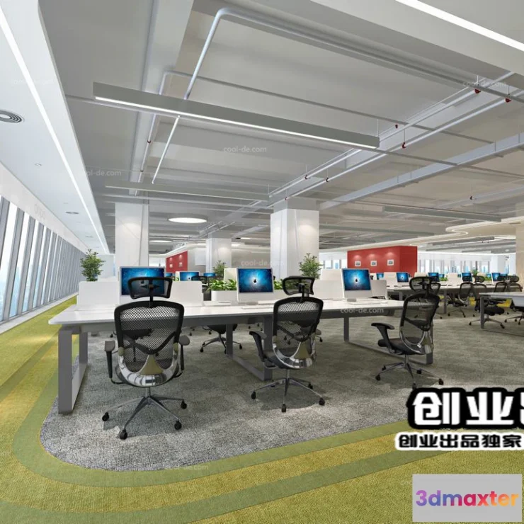 1123434 - 3D OFFICE INTERIOR (VRAY) - WORKSPACE 3D SCENES - 089