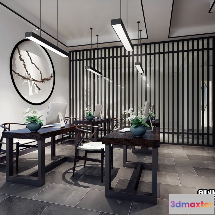1123444 - 3D OFFICE INTERIOR (VRAY) - WORKSPACE 3D SCENES - 094