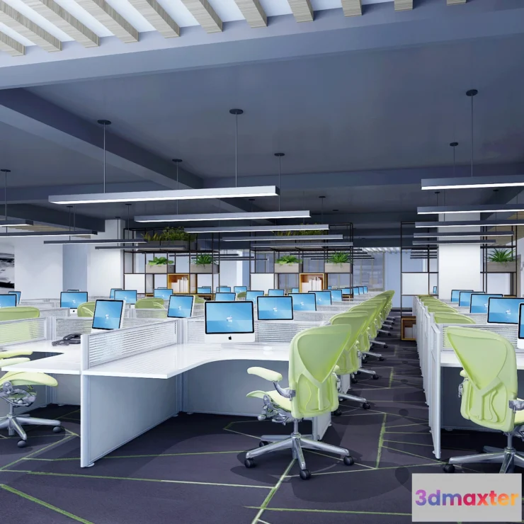 1123446 - 3D OFFICE INTERIOR (VRAY) - WORKSPACE 3D SCENES - 095
