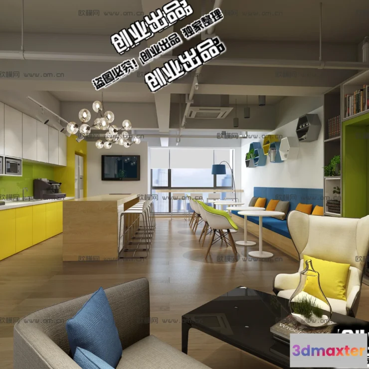 1123484 - 3D OFFICE INTERIOR (VRAY) - WORKSPACE 3D SCENES - 114