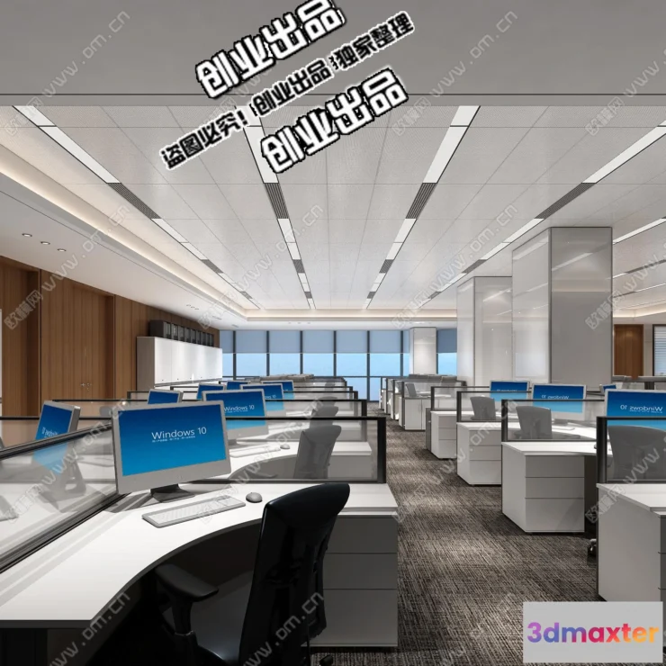 1123500 - 3D OFFICE INTERIOR (VRAY) - WORKSPACE 3D SCENES - 122
