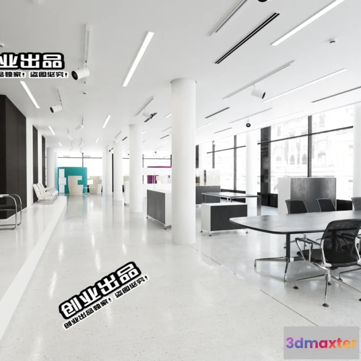 1123506 - 3D OFFICE INTERIOR (VRAY) - WORKSPACE 3D SCENES - 125