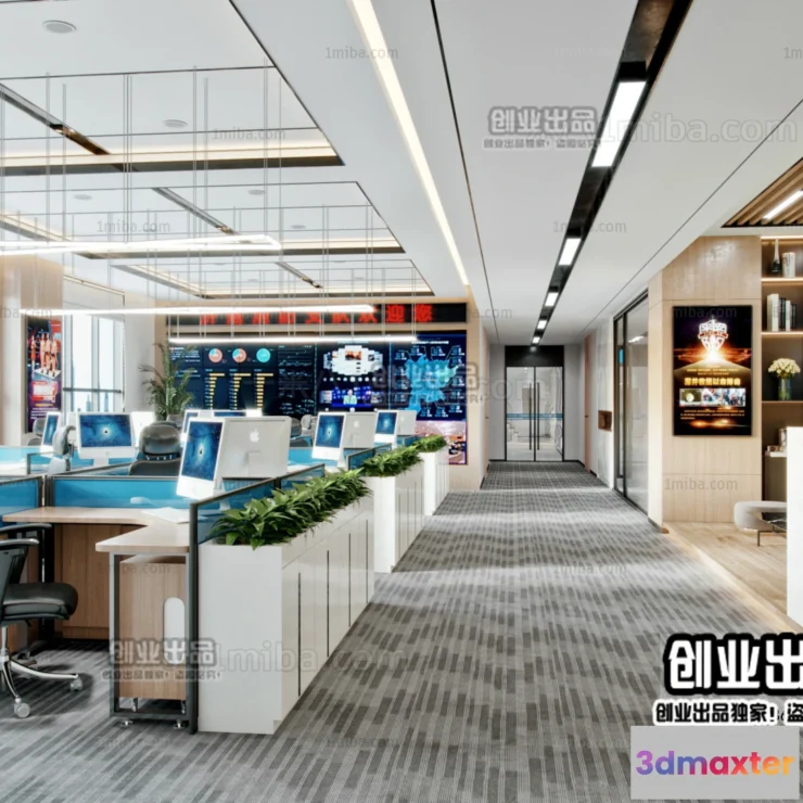 1123518 - 3D OFFICE INTERIOR (VRAY) - WORKSPACE 3D SCENES - 131