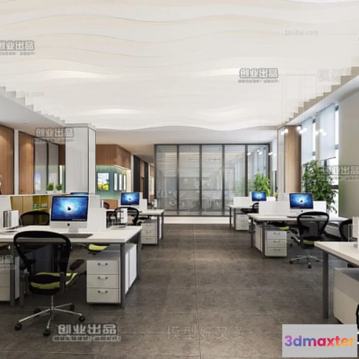 1123524 - 3D OFFICE INTERIOR (VRAY) - WORKSPACE 3D SCENES - 134
