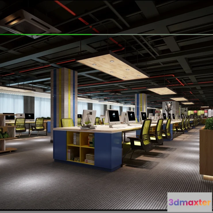1123542 - 3D OFFICE INTERIOR (VRAY) - WORKSPACE 3D SCENES - 143