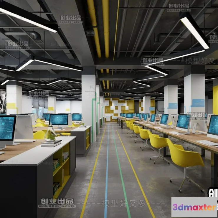 1123546 - 3D OFFICE INTERIOR (VRAY) - WORKSPACE 3D SCENES - 145