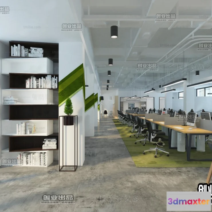 1123550 - 3D OFFICE INTERIOR (VRAY) - WORKSPACE 3D SCENES - 147