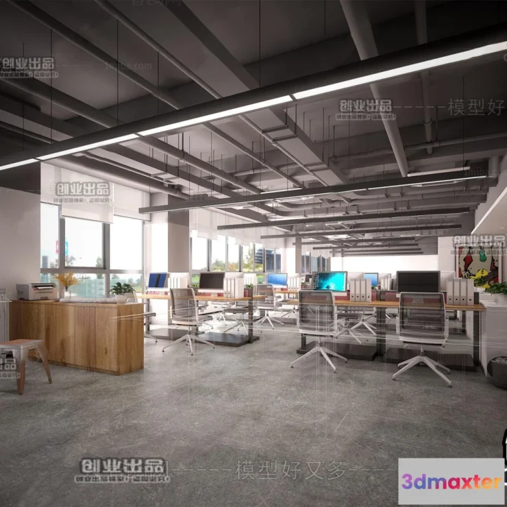 1123552 - 3D OFFICE INTERIOR (VRAY) - WORKSPACE 3D SCENES - 148