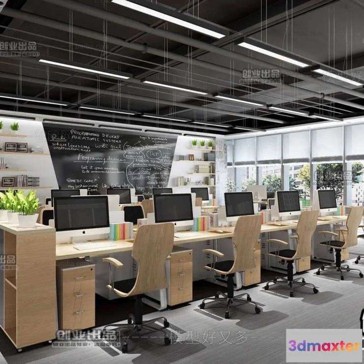 1123554 - 3D OFFICE INTERIOR (VRAY) - WORKSPACE 3D SCENES - 149