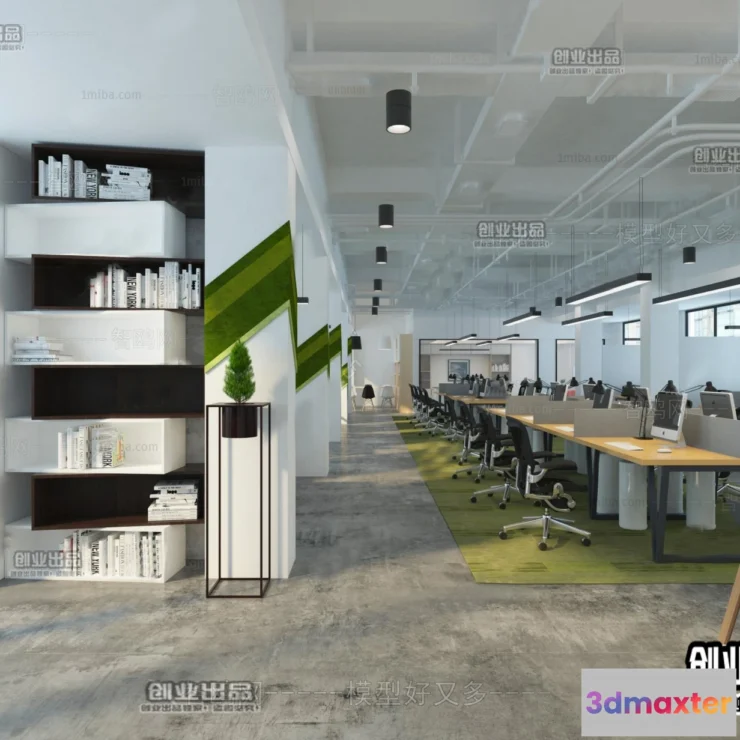 1123564 - 3D OFFICE INTERIOR (VRAY) - WORKSPACE 3D SCENES - 154