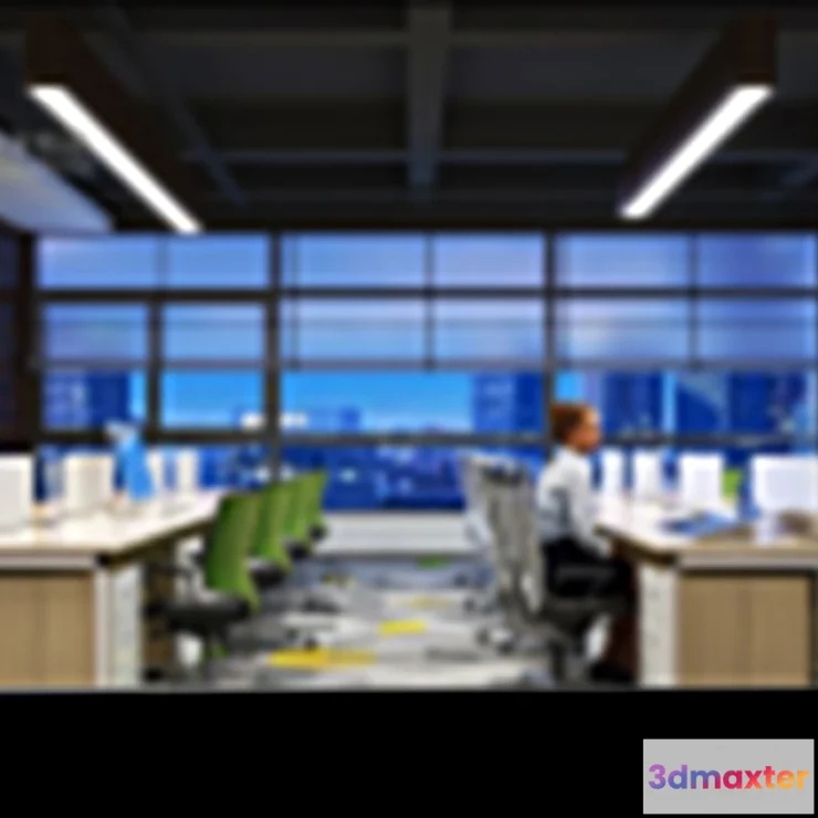 1123566 - 3D OFFICE INTERIOR (VRAY) - WORKSPACE 3D SCENES - 155