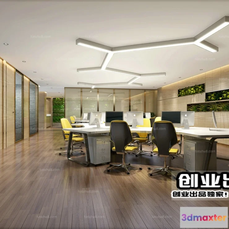 1123574 - 3D OFFICE INTERIOR (VRAY) - WORKSPACE 3D SCENES - 159