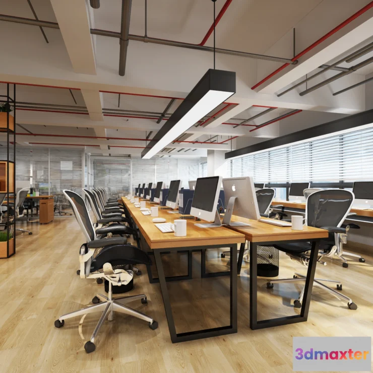 1123576 - 3D OFFICE INTERIOR (VRAY) - WORKSPACE 3D SCENES - 160