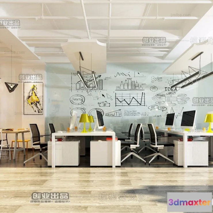 1123578 - 3D OFFICE INTERIOR (VRAY) - WORKSPACE 3D SCENES - 161