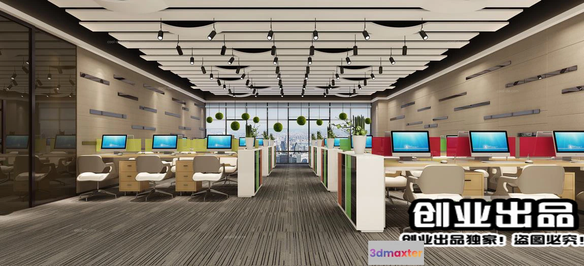 1123596 - 3D OFFICE INTERIOR (VRAY) - WORKSPACE 3D SCENES - 170