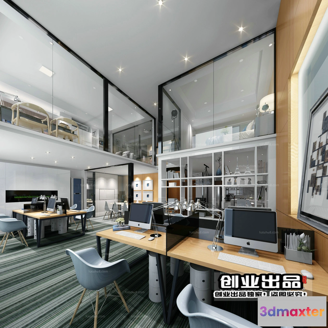 1123602 - 3D OFFICE INTERIOR (VRAY) - WORKSPACE 3D SCENES - 173