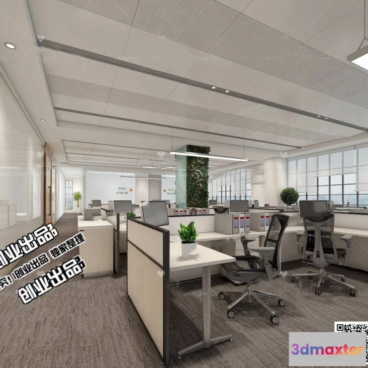 1123620 - 3D OFFICE INTERIOR (VRAY) - WORKSPACE 3D SCENES - 182