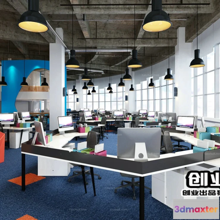 1123638 - 3D OFFICE INTERIOR (VRAY) - WORKSPACE 3D SCENES - 191
