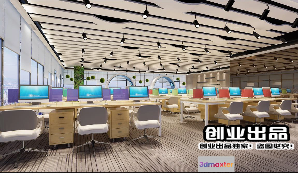 1123646 - 3D OFFICE INTERIOR (VRAY) - WORKSPACE 3D SCENES - 195