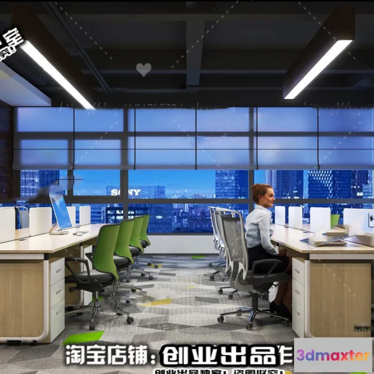 1123648 - 3D OFFICE INTERIOR (VRAY) - WORKSPACE 3D SCENES - 196