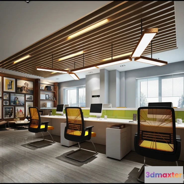 1123652 - 3D OFFICE INTERIOR (VRAY) - WORKSPACE 3D SCENES - 198