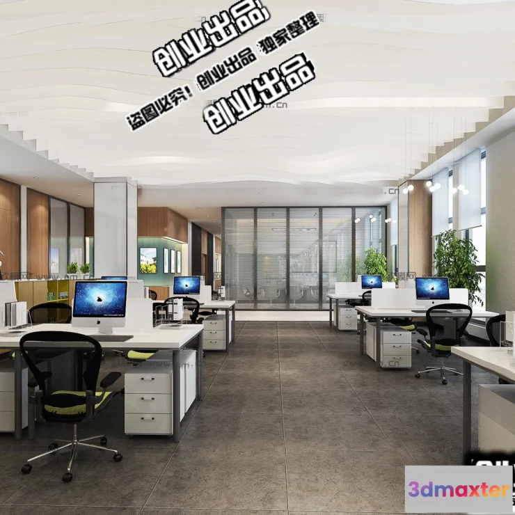 1123660 - 3D OFFICE INTERIOR (VRAY) - WORKSPACE 3D SCENES - 202