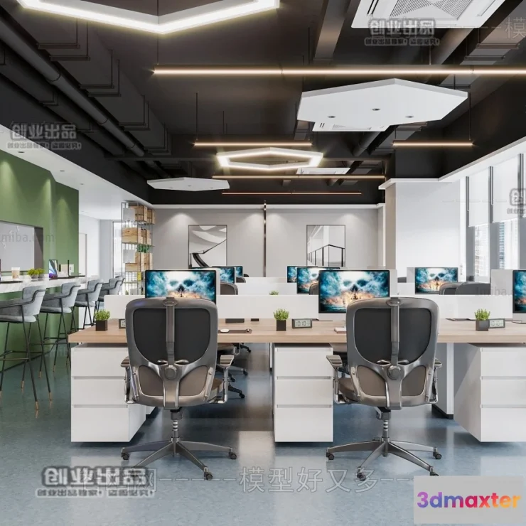 1123668 - 3D OFFICE INTERIOR (VRAY) - WORKSPACE 3D SCENES - 206