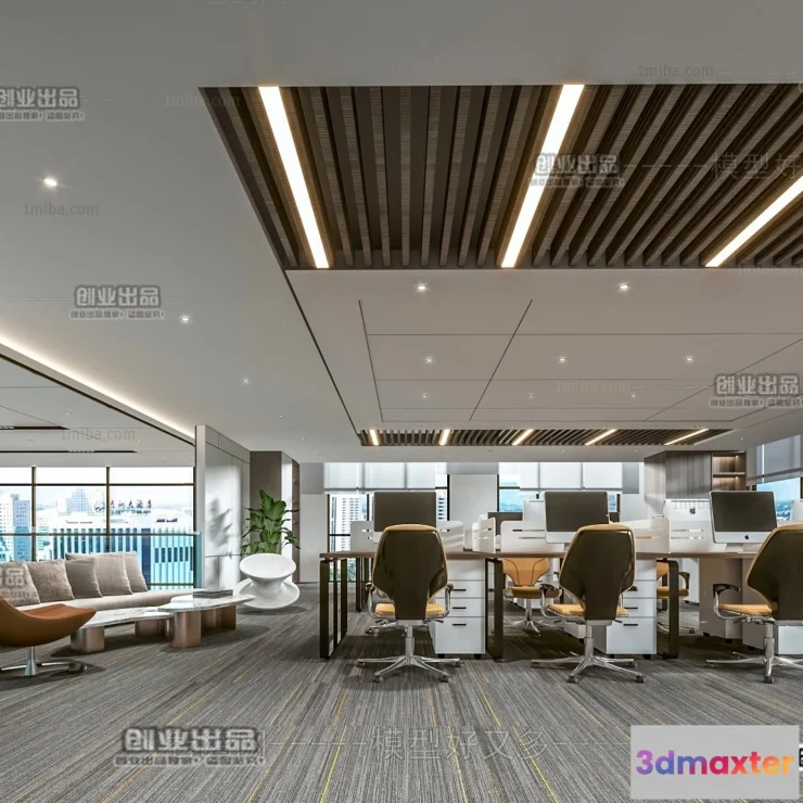 1123670 - 3D OFFICE INTERIOR (VRAY) - WORKSPACE 3D SCENES - 207