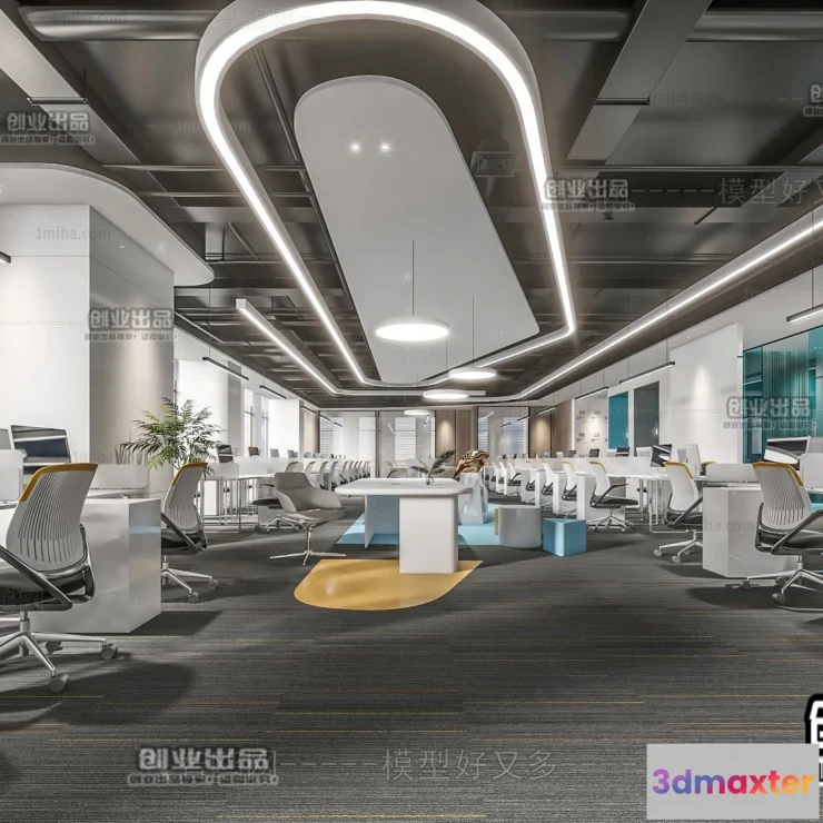 1123672 - 3D OFFICE INTERIOR (VRAY) - WORKSPACE 3D SCENES - 208