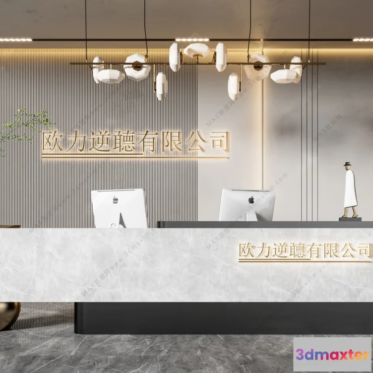 1123674 - 3D OFFICE INTERIOR (VRAY) - RECEPTION 3D SCENES - 001
