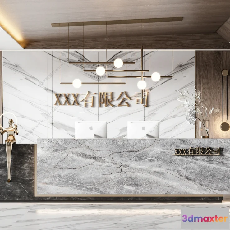 1123678 - 3D OFFICE INTERIOR (VRAY) - RECEPTION 3D SCENES - 003