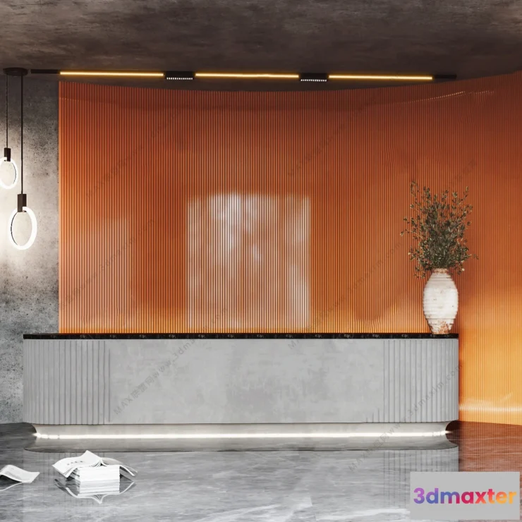 1123682 - 3D OFFICE INTERIOR (VRAY) - RECEPTION 3D SCENES - 005