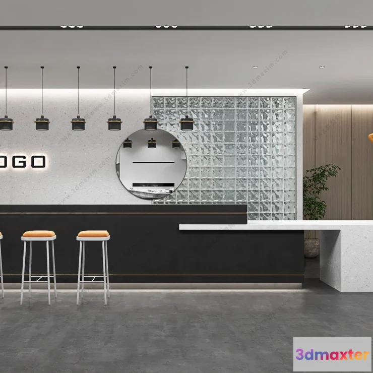 1123684 - 3D OFFICE INTERIOR (VRAY) - RECEPTION 3D SCENES - 006