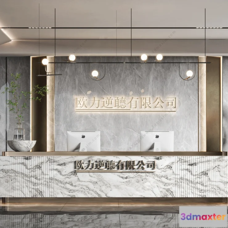 1123686 - 3D OFFICE INTERIOR (VRAY) - RECEPTION 3D SCENES - 007