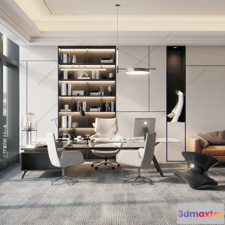 1123700 - 3D OFFICE INTERIOR (VRAY) - MANAGER ROOM 3D SCENES - 004