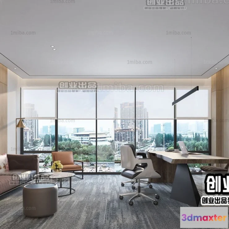 1123716 - 3D OFFICE INTERIOR (VRAY) - MANAGER ROOM 3D SCENES - 012