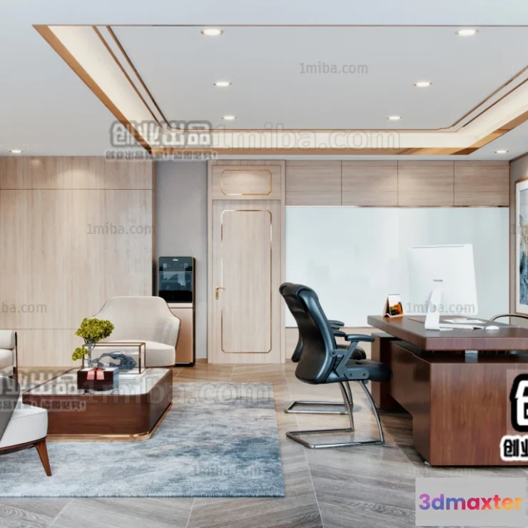 1123720 - 3D OFFICE INTERIOR (VRAY) - MANAGER ROOM 3D SCENES - 014