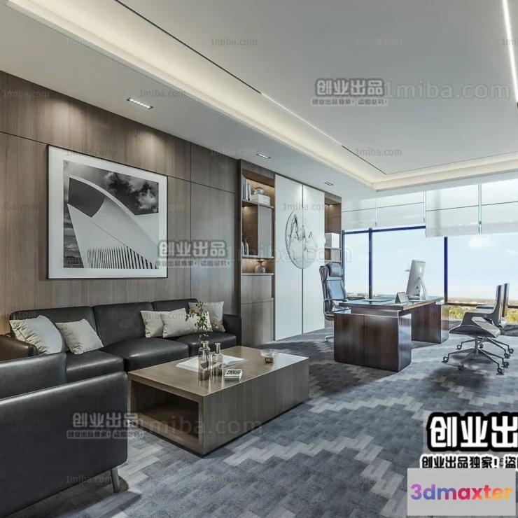 1123722 - 3D OFFICE INTERIOR (VRAY) - MANAGER ROOM 3D SCENES - 015