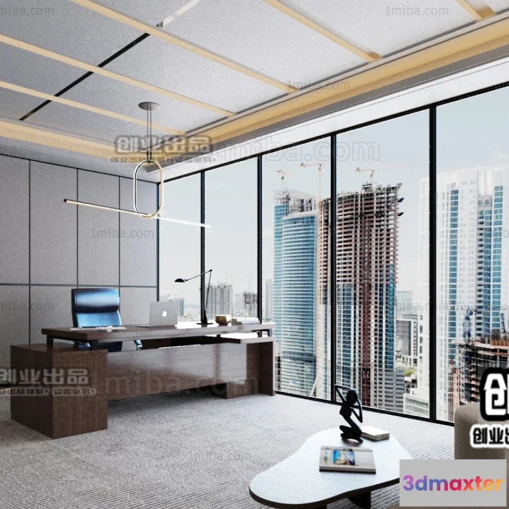 1123736 - 3D OFFICE INTERIOR (VRAY) - MANAGER ROOM 3D SCENES - 022