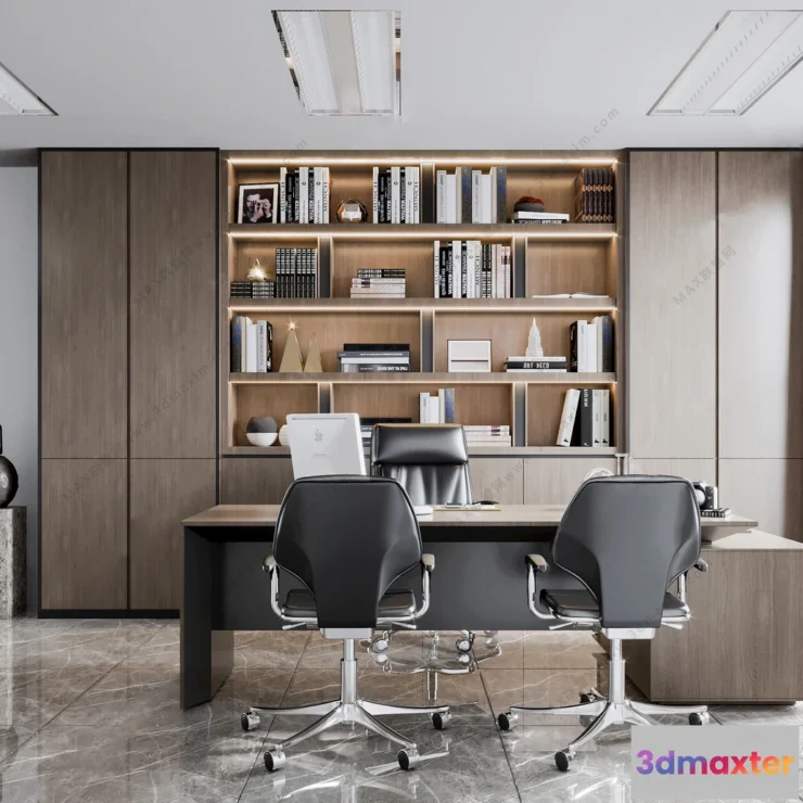 1123756 - 3D OFFICE INTERIOR (VRAY) - MANAGER ROOM 3D SCENES - 032