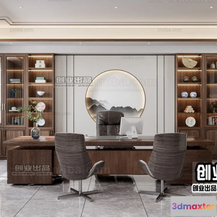 1123762 - 3D OFFICE INTERIOR (VRAY) - MANAGER ROOM 3D SCENES - 035