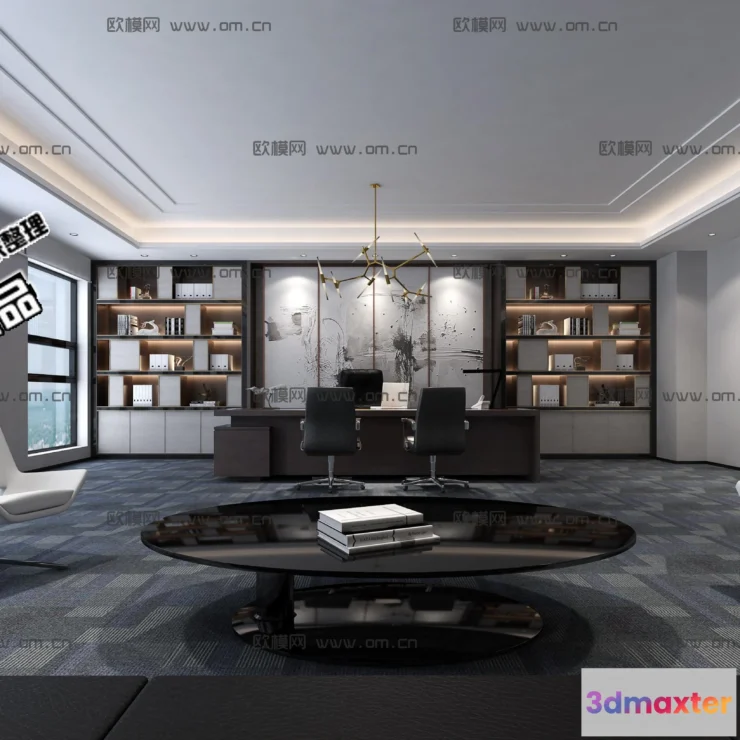 1123770 - 3D OFFICE INTERIOR (VRAY) - MANAGER ROOM 3D SCENES - 039