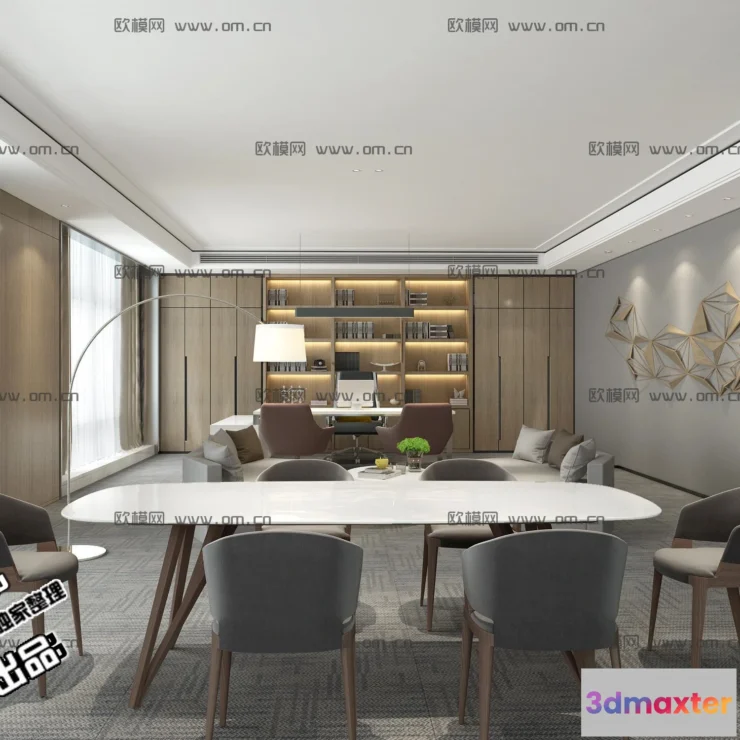 1123776 - 3D OFFICE INTERIOR (VRAY) - MANAGER ROOM 3D SCENES - 042